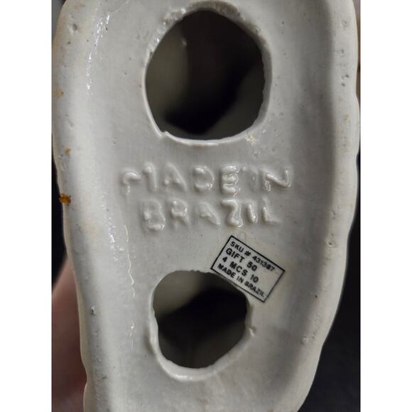 Vintage 1960s-80s Pair Brazilian Iridescent Ceramic Lions 7" Safari Decor Lustre - Picture 10 of 10